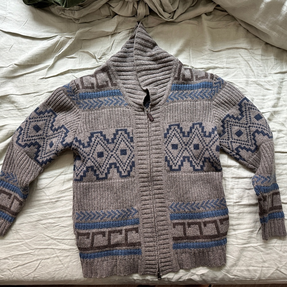 Pendleton double zipper sweater